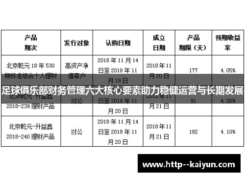 足球俱乐部财务管理六大核心要素助力稳健运营与长期发展 足球俱乐部财务管理六大核心要素助力稳健运营与长期发展